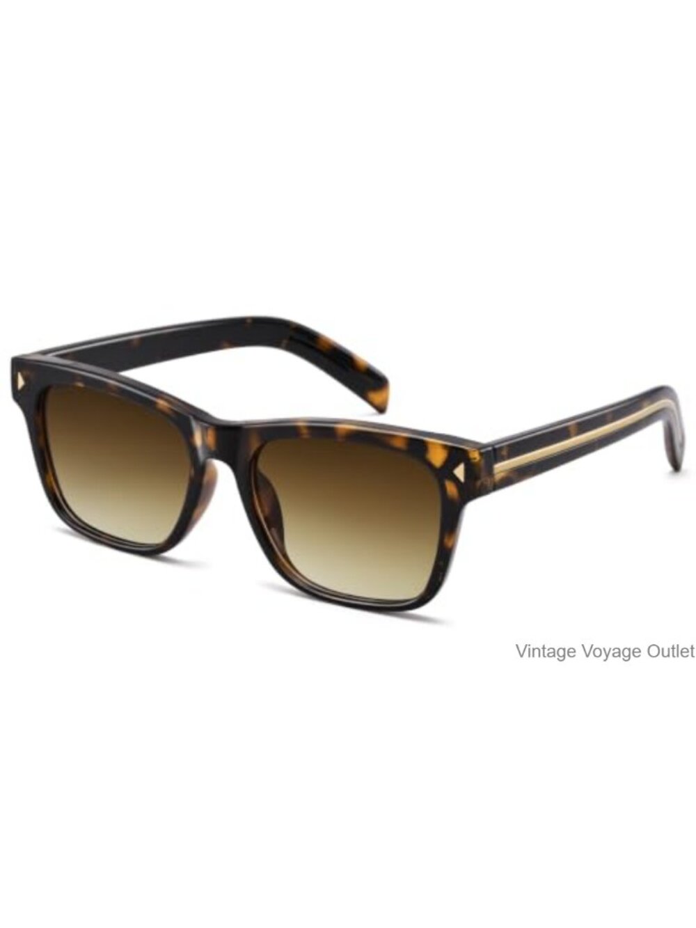 Retro Square Sunglasses UV400 Full-Frame Lightweight Plastic Frame Case Included